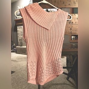 Pink sleeveless sweater. Light weight, simple & pretty! Fits like a size small